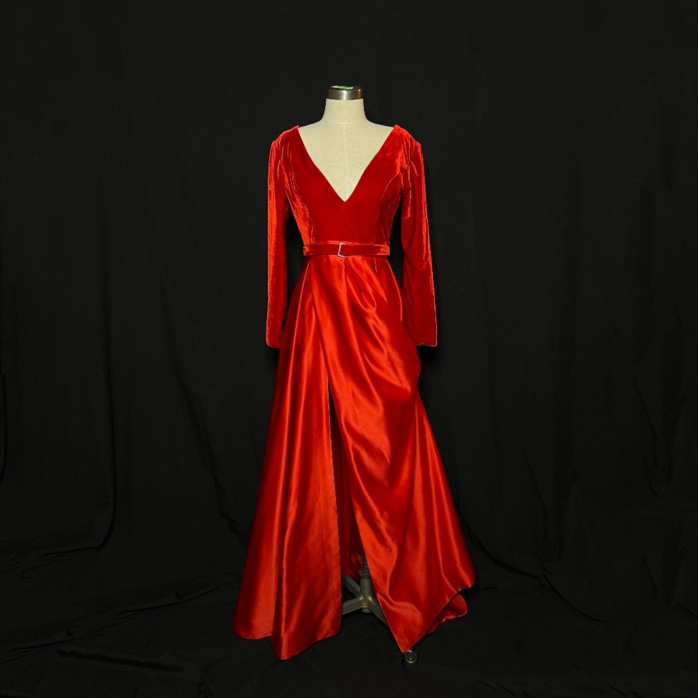 Red  evening gown dress